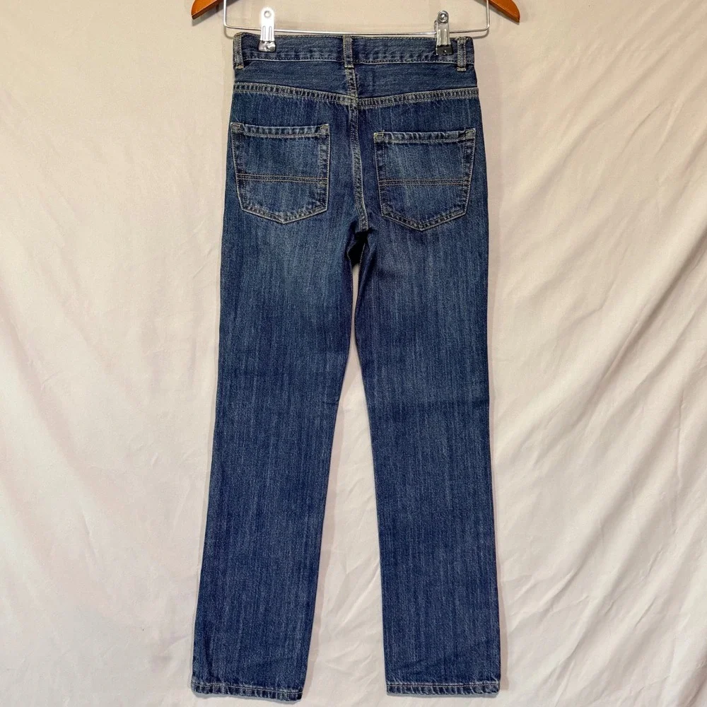 The Childrens Place Boys Straight Jeans Size 12 Slim Blue Denim Adjustable Waist